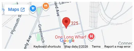 Map showing 325 Howard Avenue, New Haven, Connecticut